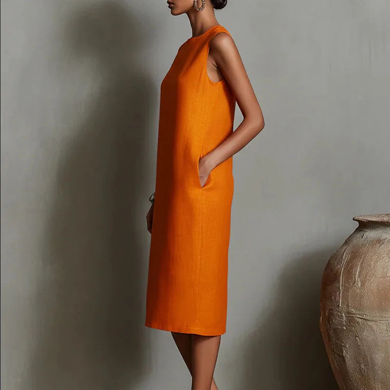 Cassandra Casual Relaxed Midi Dress