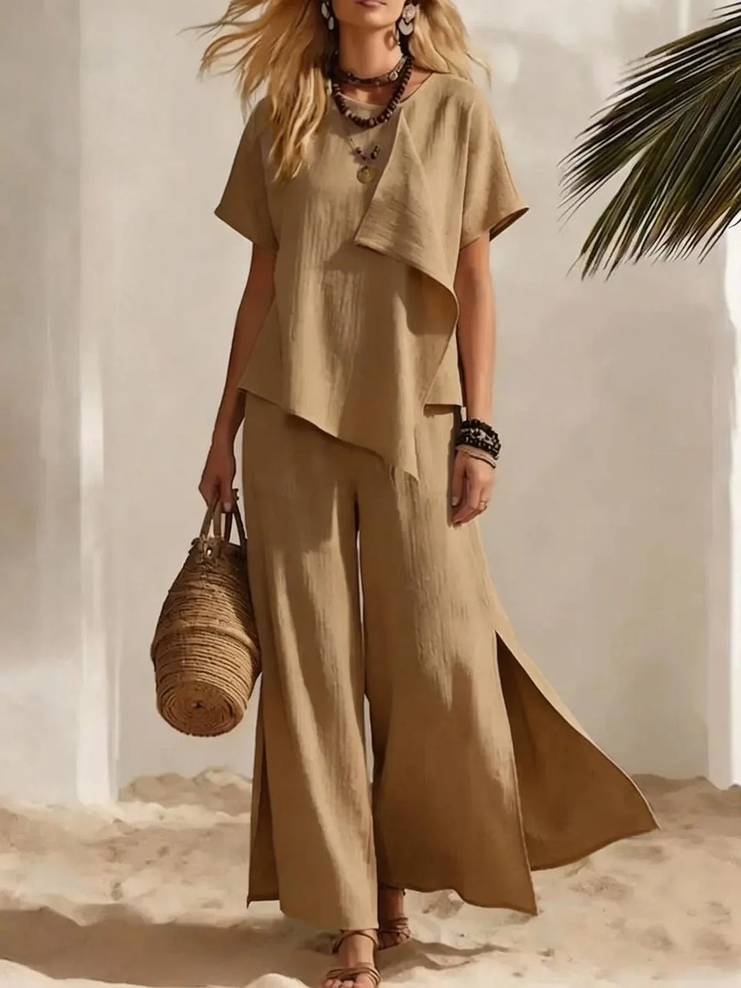 Dorinda Asymmetrical Two-Piece Set