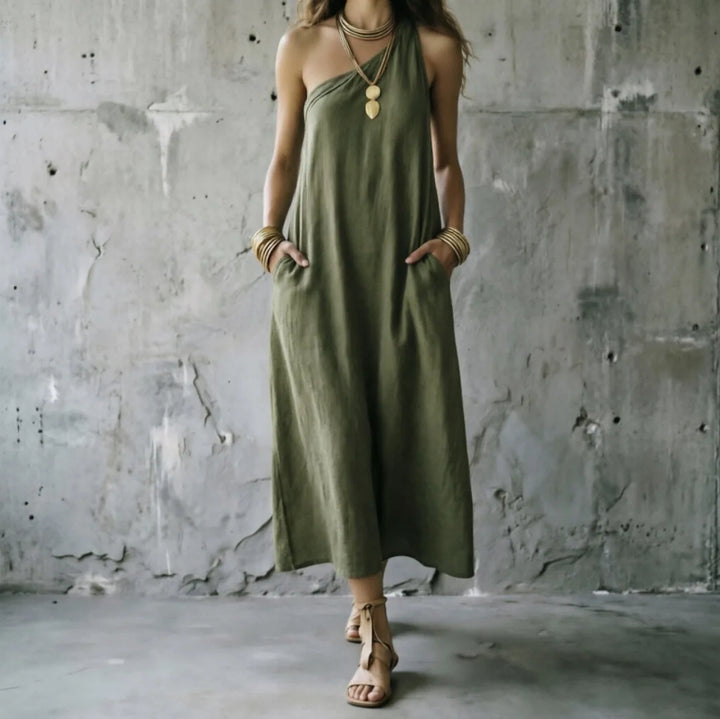 Amelie One Shoulder Maxi Dress