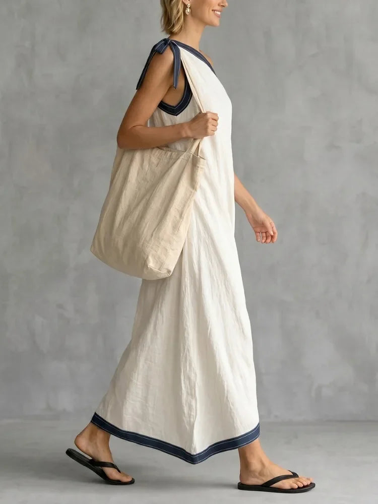 Belinda One Shoulder Vacation Maxi Dress
