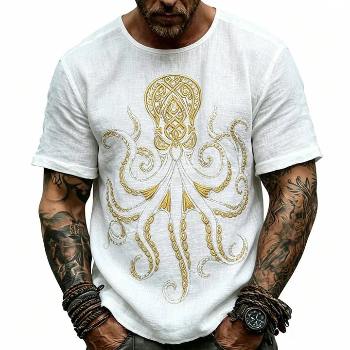 William Octopus Print T Shirt
