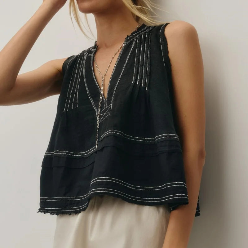 Opaline Layered V Neck Tank Top