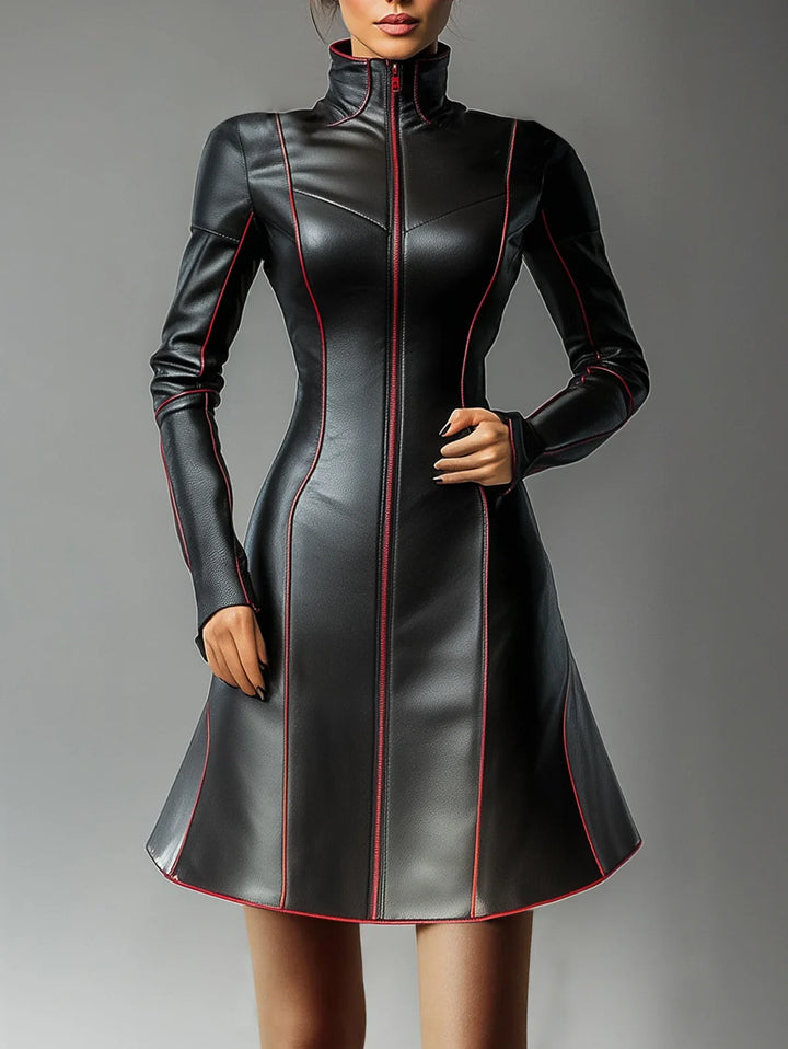 Odalys Faux Leather Mini Dress