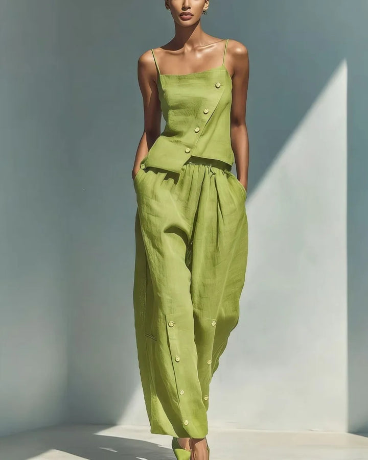 Gemma Sleeveless Top and Trousers Set