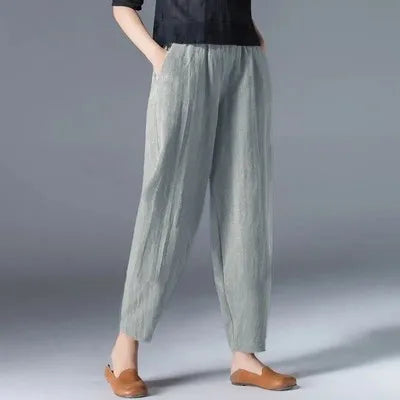 Ava Cotton Linen Harem Pants