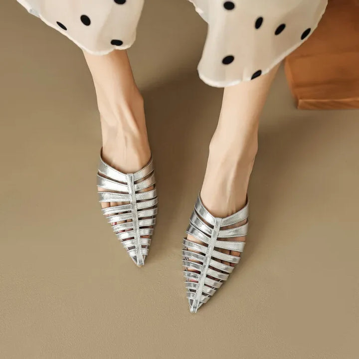 Rafaelle Woven Pointed Mules