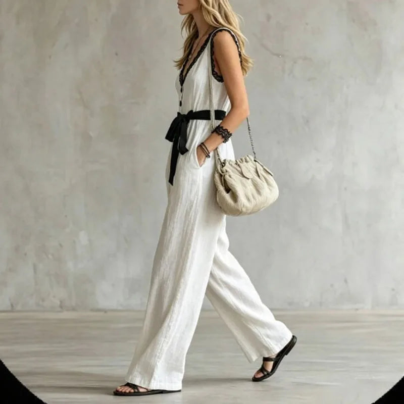 Layla Boho Belted Jumpsuit