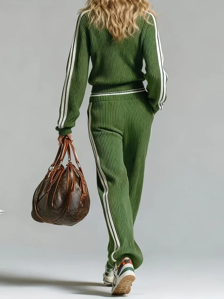 Ashwyn Half Zip Ribbed Set