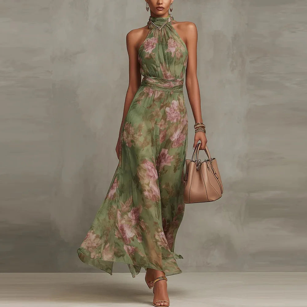 Heather Floral Maxi Wedding Guest Dress