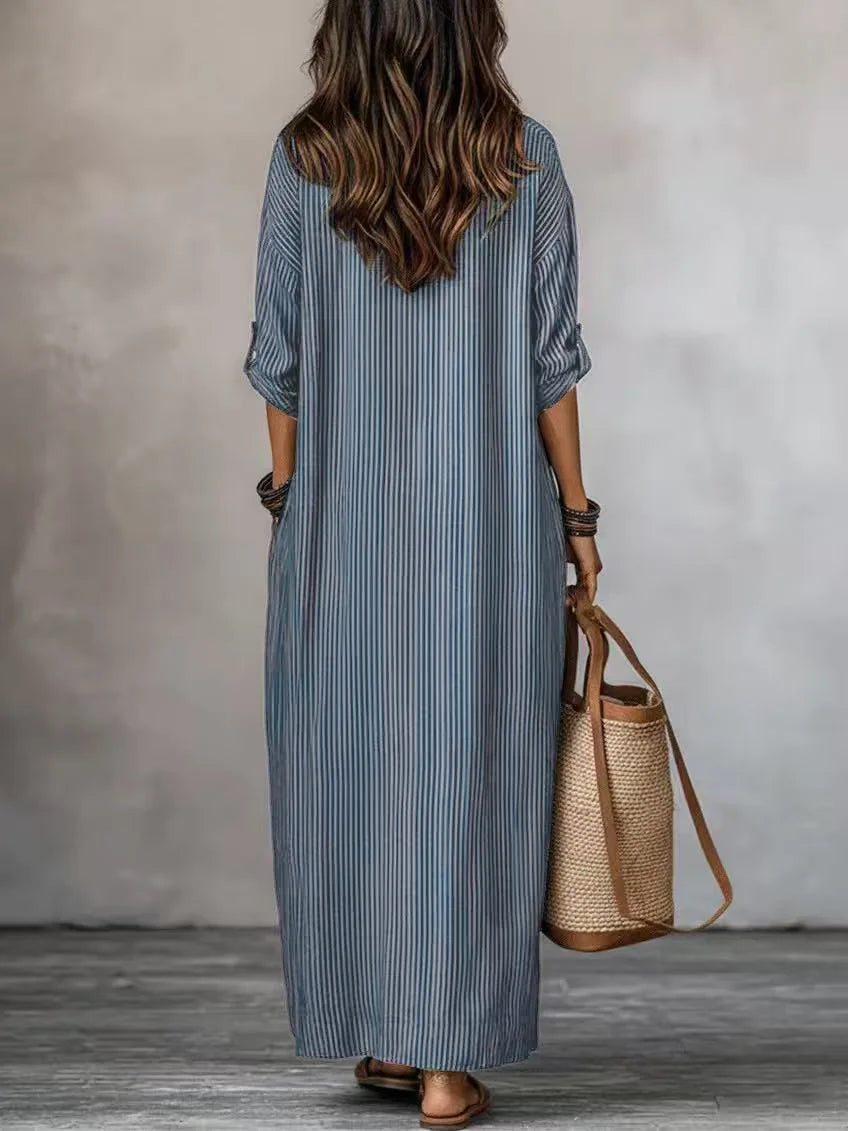 Giselle Relaxed V Neck Maxi Dress