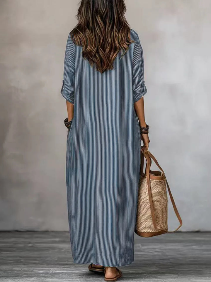 Giselle Relaxed V Neck Maxi Dress