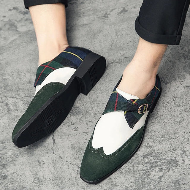 Travis Tartan Monk Strap Shoes