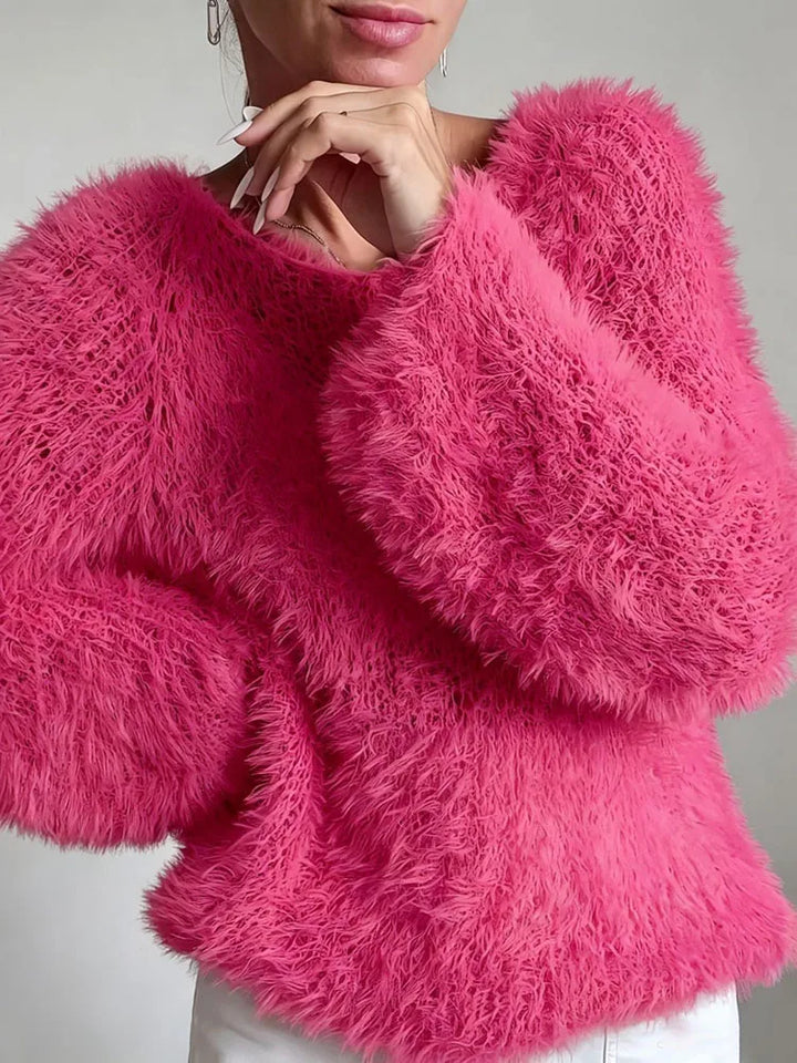 Wilhelmina Fuzzy Knit Sweater