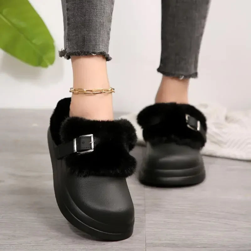 Winnie Platform Fur Clog