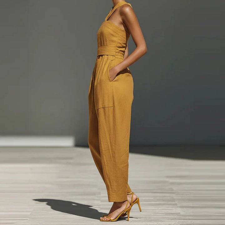 Adelais Draped Halter Jumpsuit