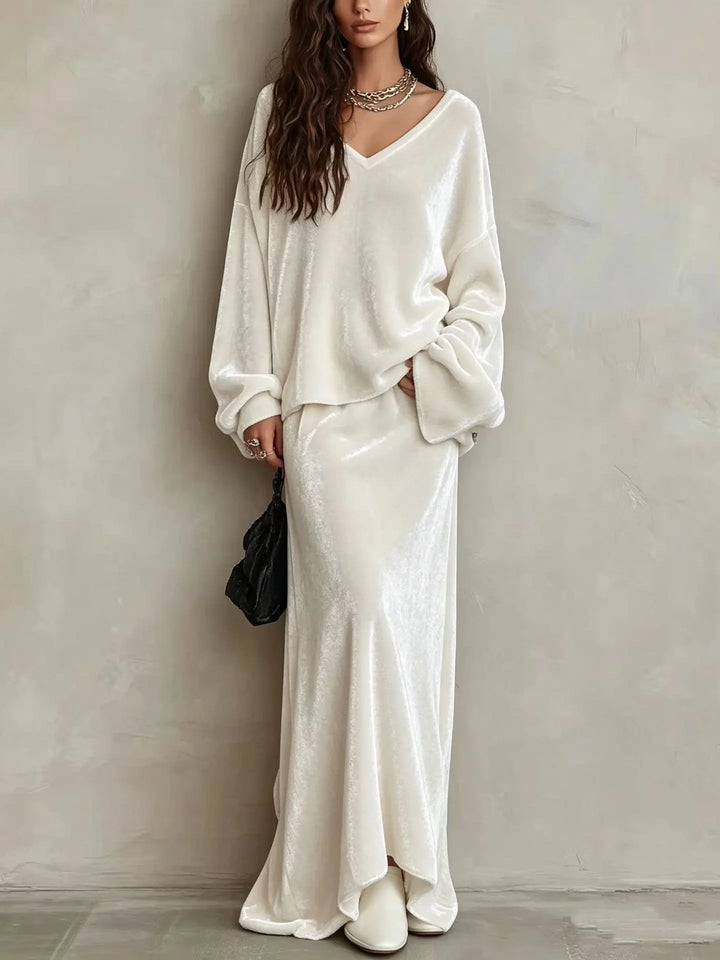 Alisande Mermaid Hem Skirt Set