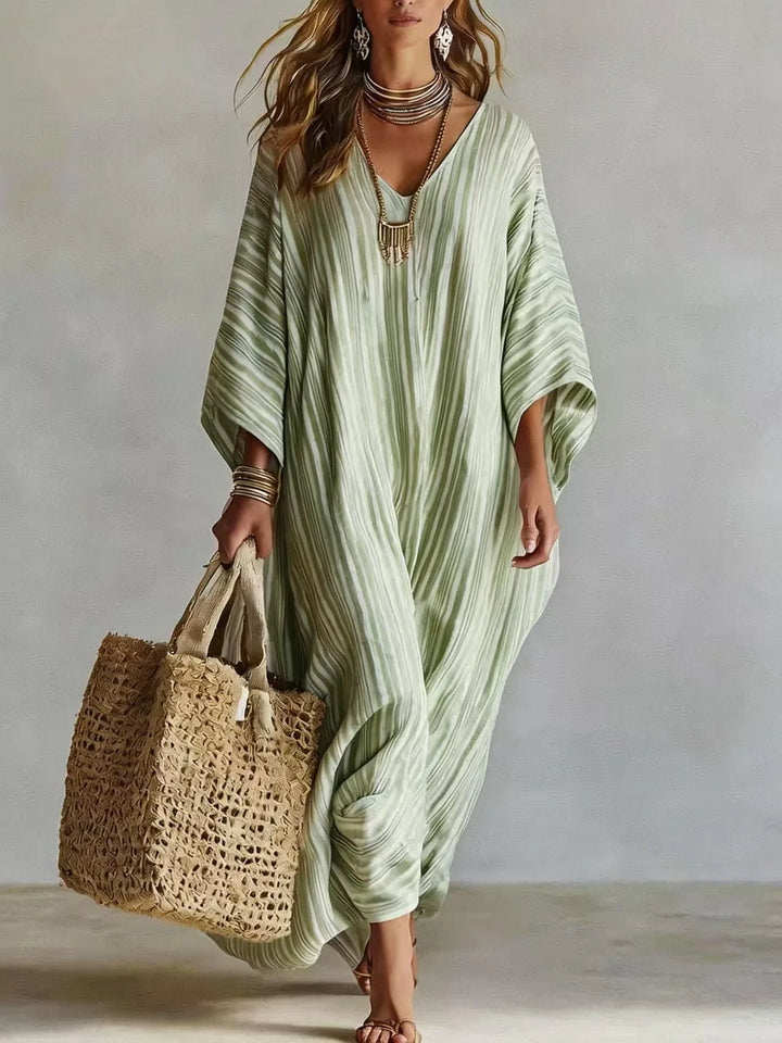 Monica Striped Linen Sundress
