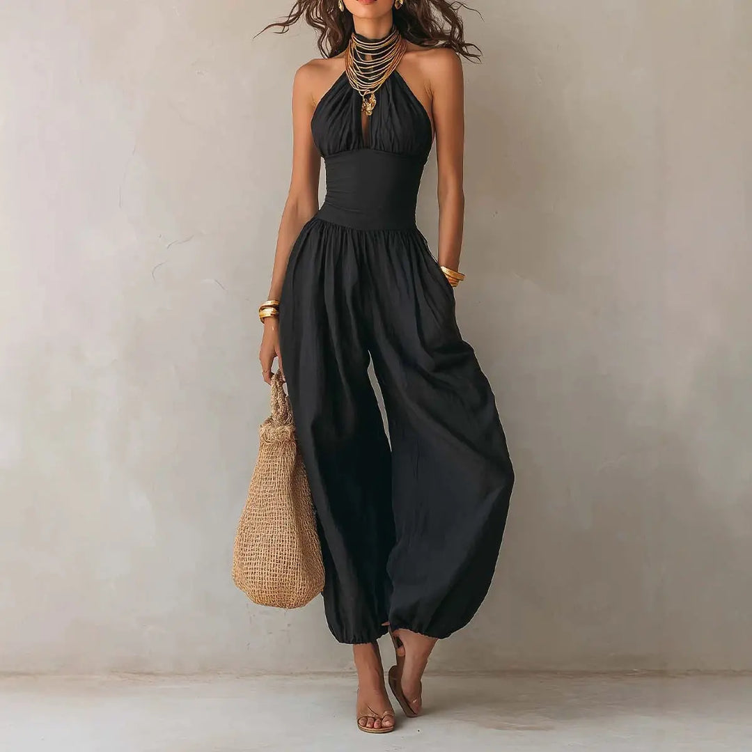 Caitlin Halter Wide Leg Jumpsuit