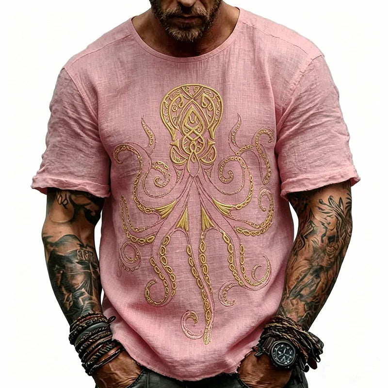 William Octopus Print T Shirt