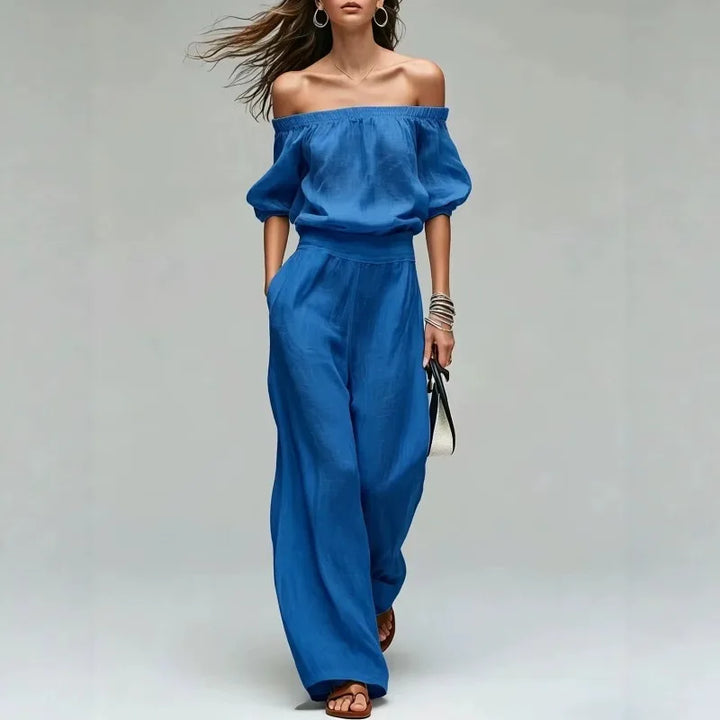 Jaclyn Off Shoulder Two-Piece Set