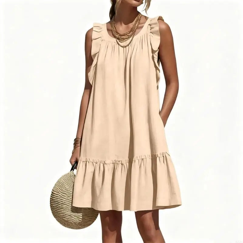 Clarissa Ruffle Sleeve V Neck Mini Dress