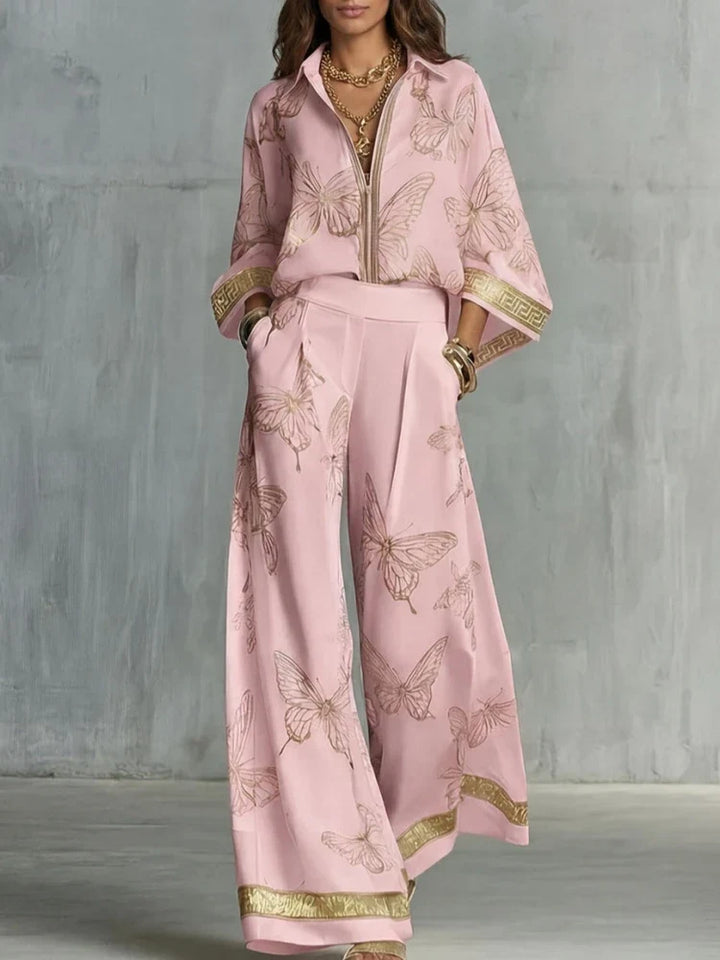 Grace Butterfly Print Lounge Set
