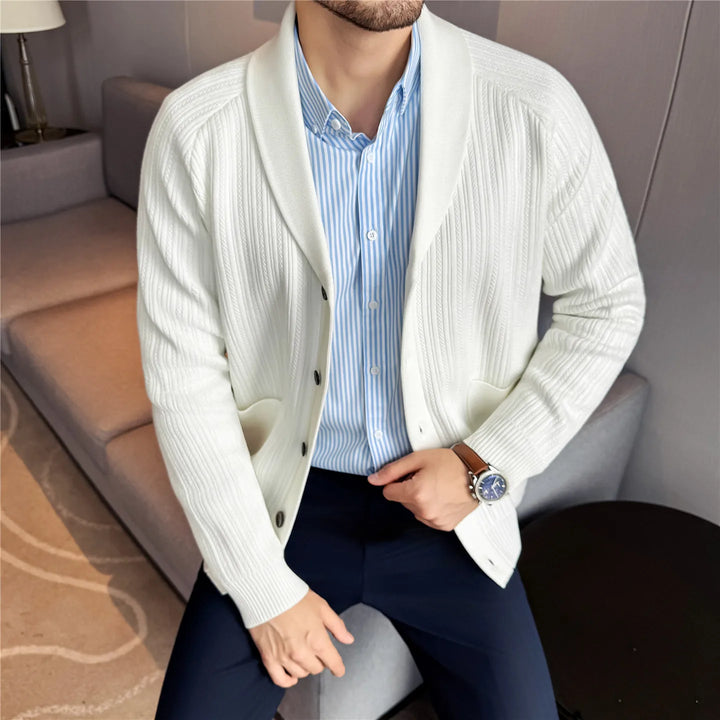 Quentin Ribbed Knit Cardigan
