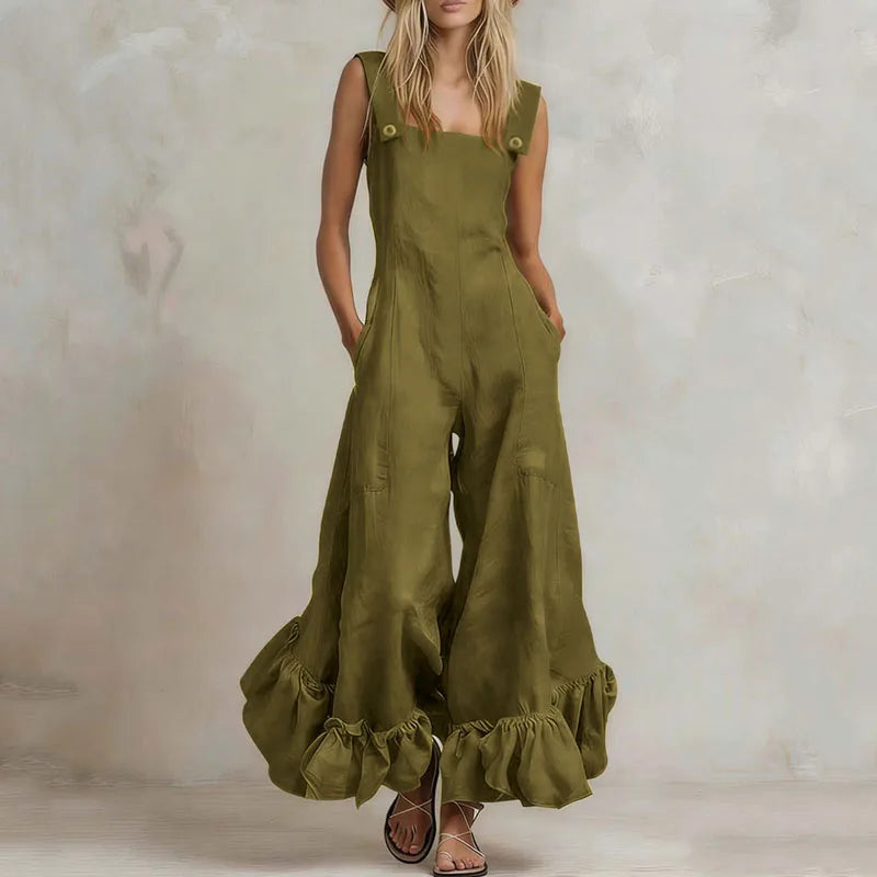 Vespera Ruffle Hem Jumpsuit