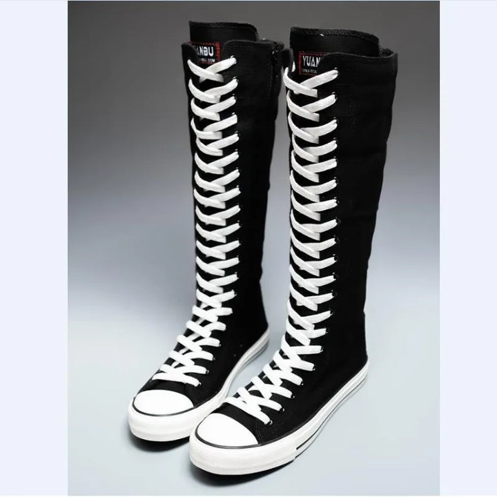 Bianca Lace Up Knee Boots
