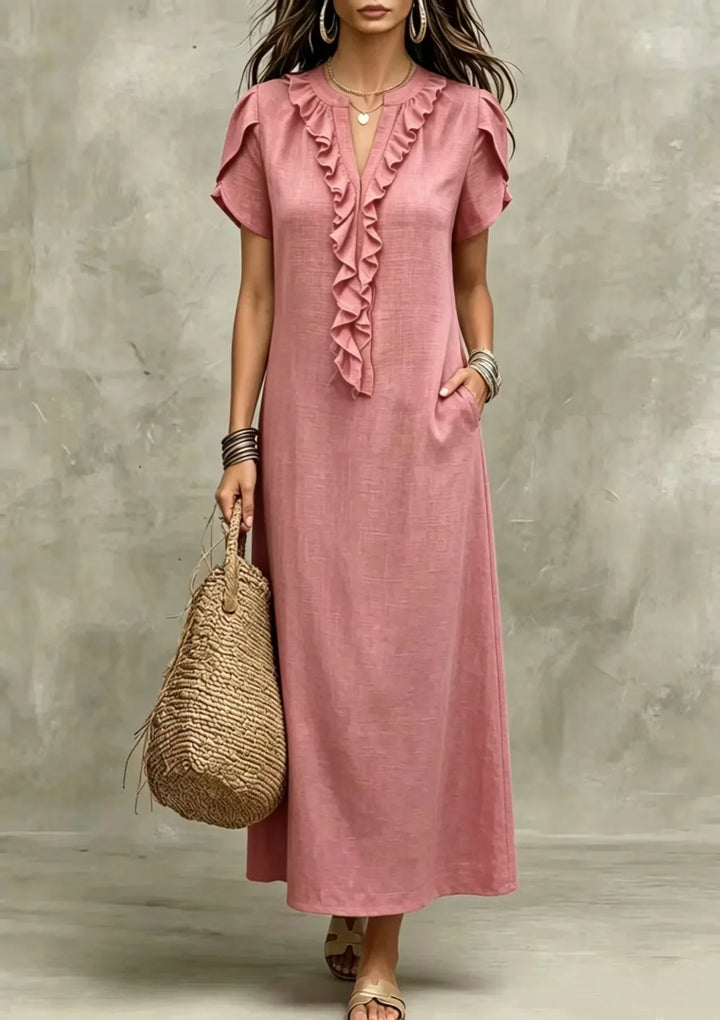 Evelyn Relaxed Ruffle Maxi Dress