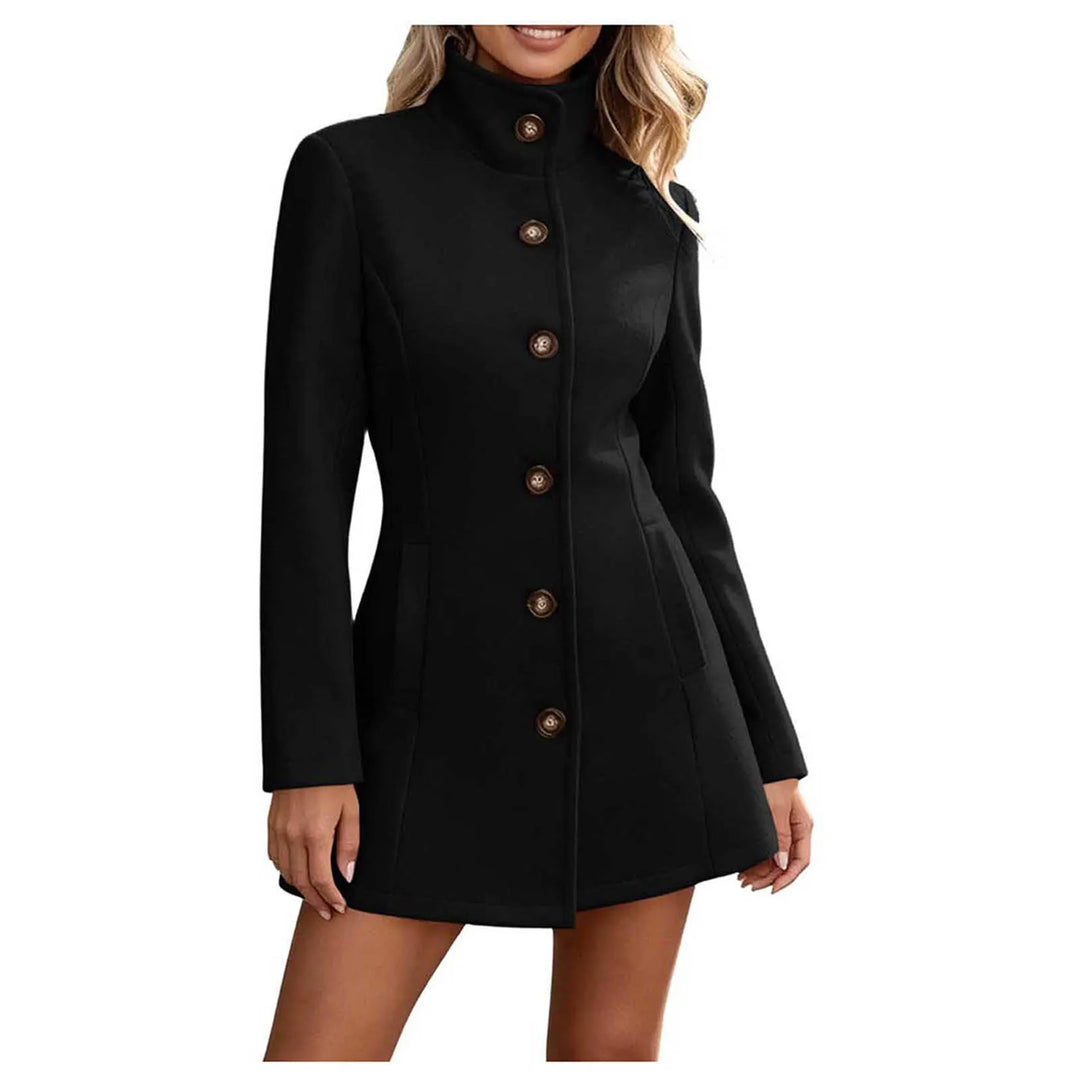 Josette Stand Collar Peacoat