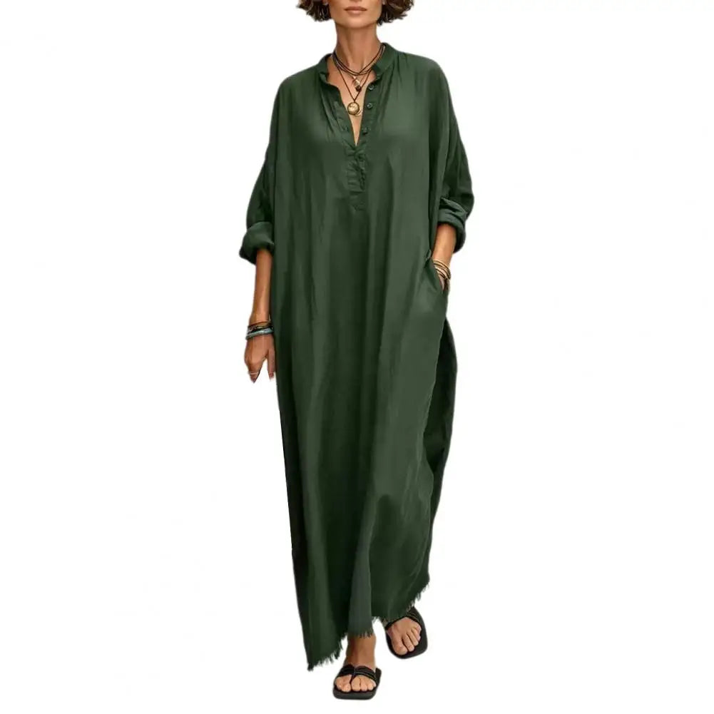 Amie Casual Maxi Shirt Dress