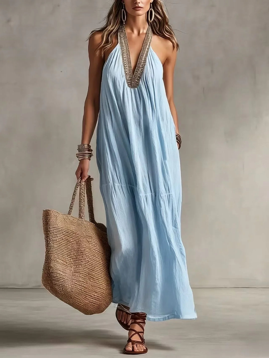 Rihana Boho Loose Maxi Dress