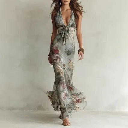 Zafira Elegant Floral Maxi Dress