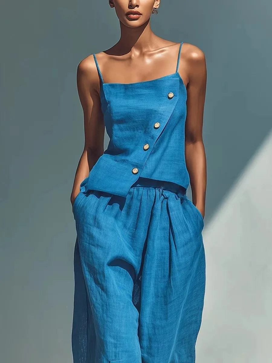 Gemma Sleeveless Top and Trousers Set