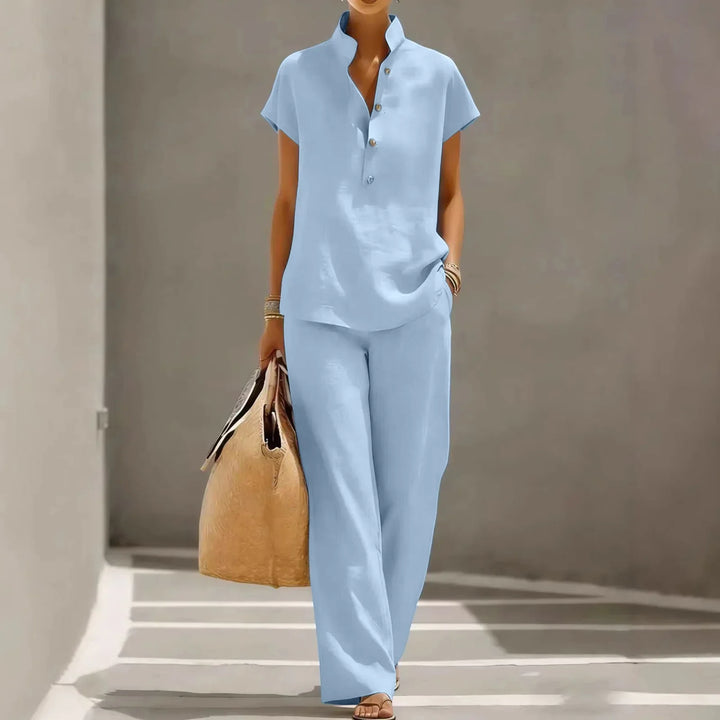 Vespera Breathable Linen Matching Set