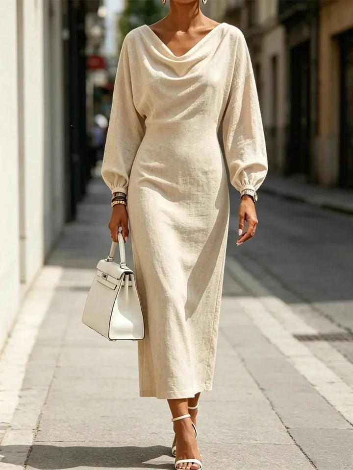 Sarai Cowl Neck Midi Dress