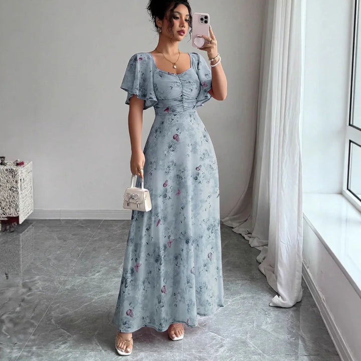 Fianna Puff Sleeve Midi Dress
