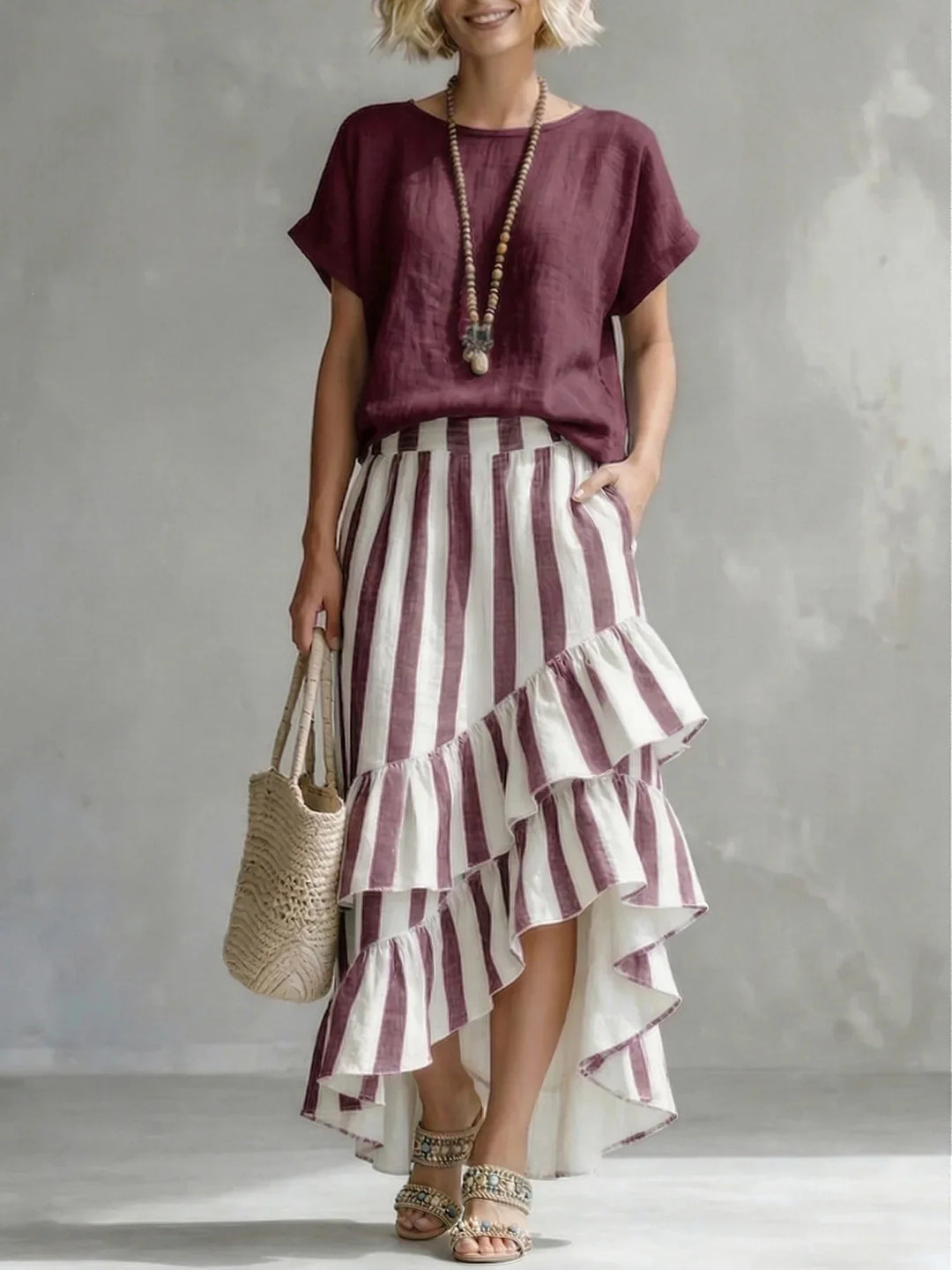 Jenniifer Tiered Maxi Skirt Set