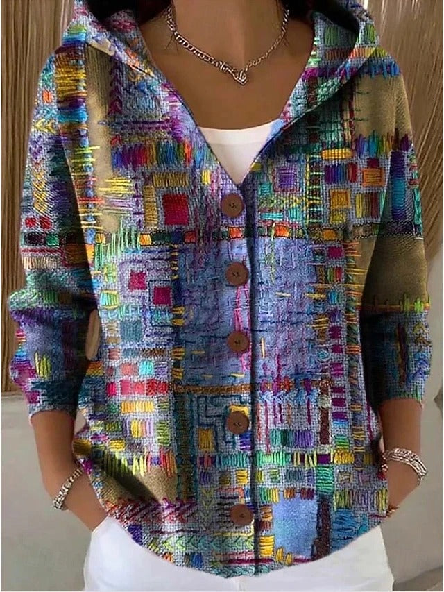 Odette Hooded Button Cardigan
