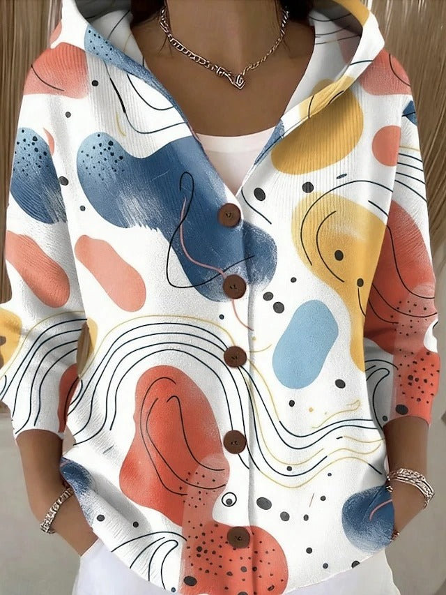Odette Hooded Button Cardigan
