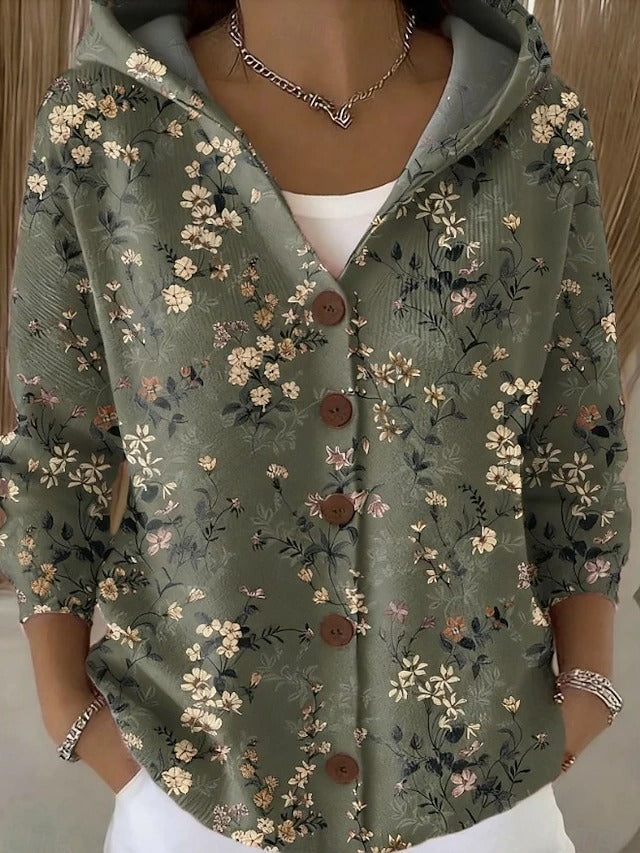 Odette Hooded Button Cardigan