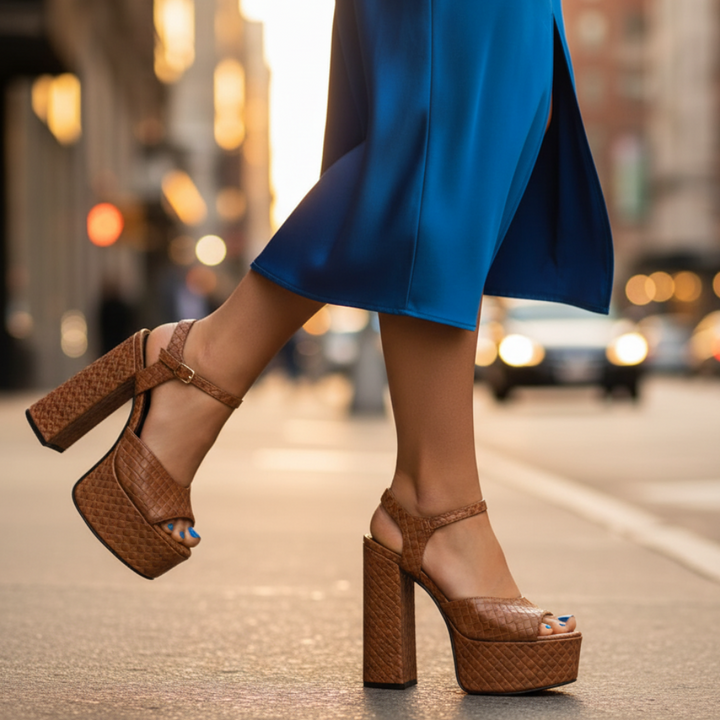 Valentina Buckle Platform Heels