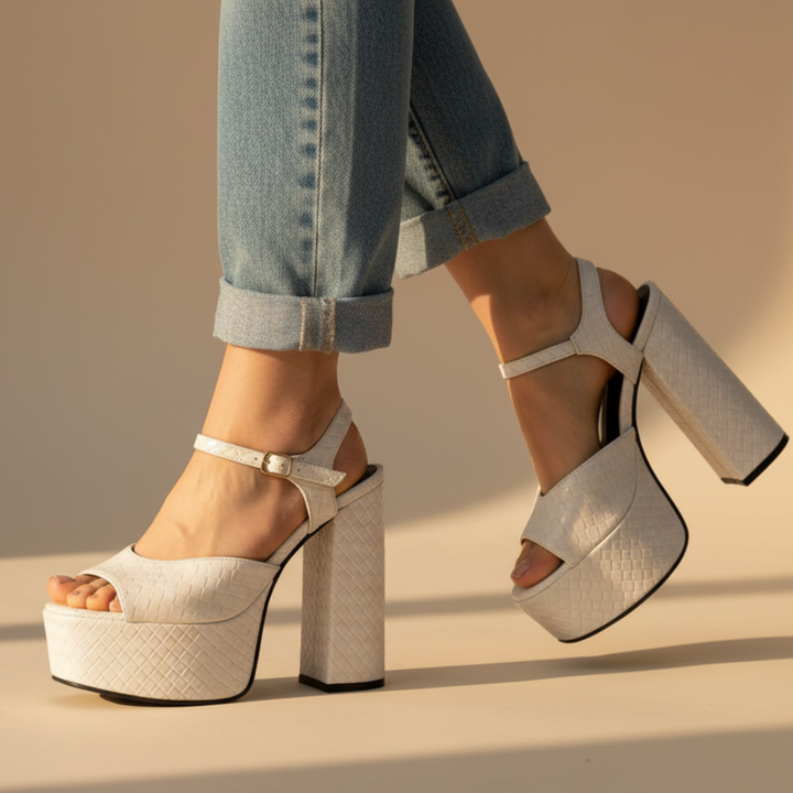 Valentina Buckle Platform Heels