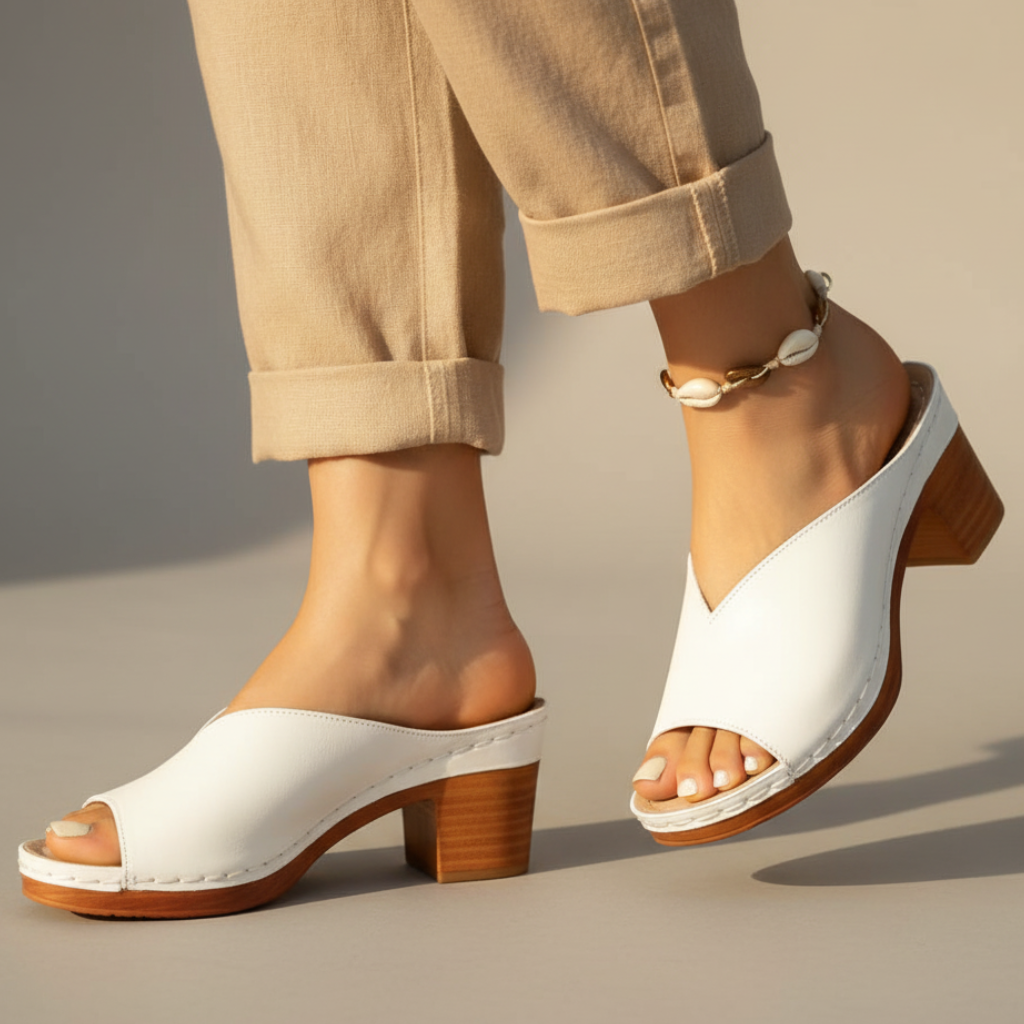 Rosaline Orthopaedic Chunky High Heel Sandals