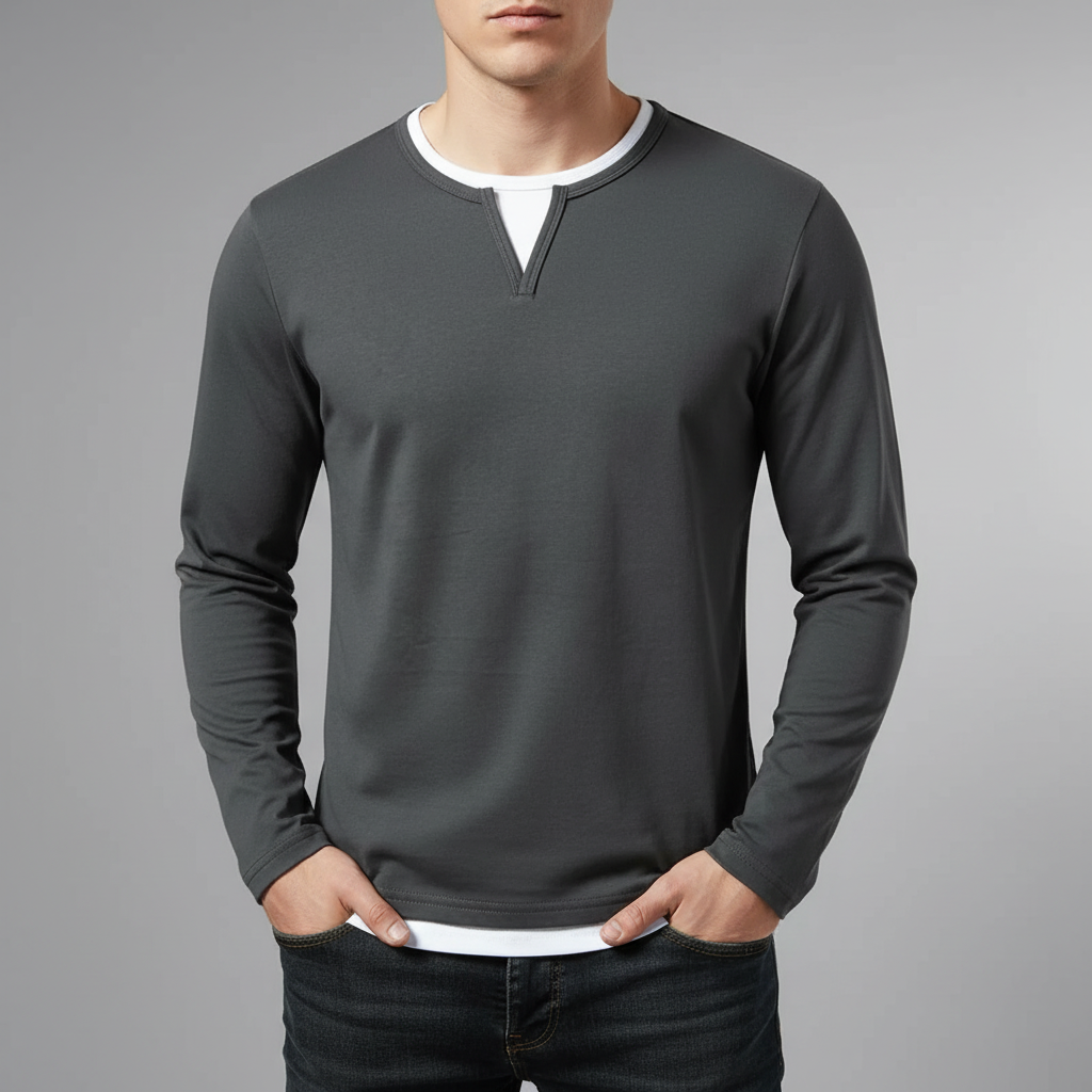 Marcello Henley Long Sleeve Shirt