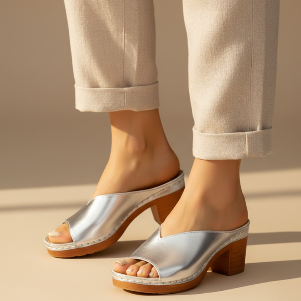 Rosaline Orthopaedic Chunky High Heel Sandals
