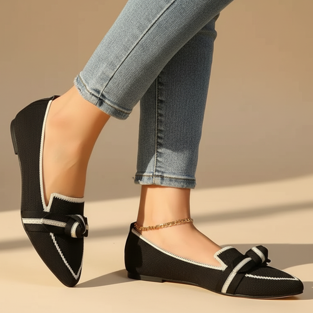 Larissa Pointed Toe Knit Flats