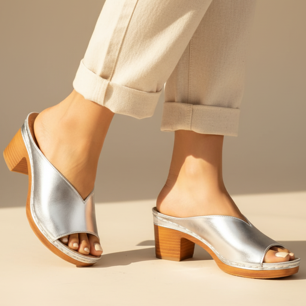 Rosaline Orthopaedic Chunky High Heel Sandals