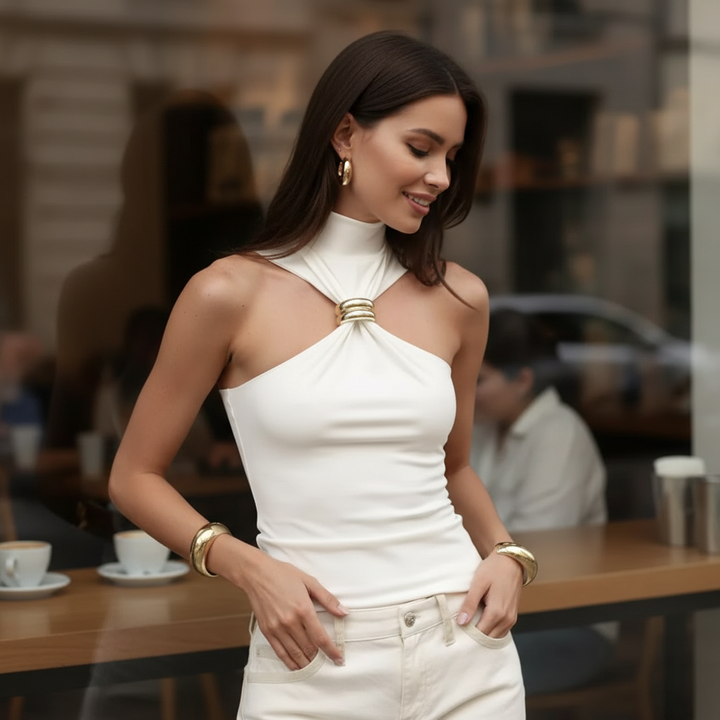 Miranda Turtleneck Sleeveless Top